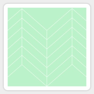 Geometric pattern lines sage green Sticker